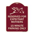 Signmission Reserved for Expectant Mothers 15 Minute Parking Heavy-Gauge Alum Sign, 18" L, 24" H, BU-1824-23200 A-DES-BU-1824-23200